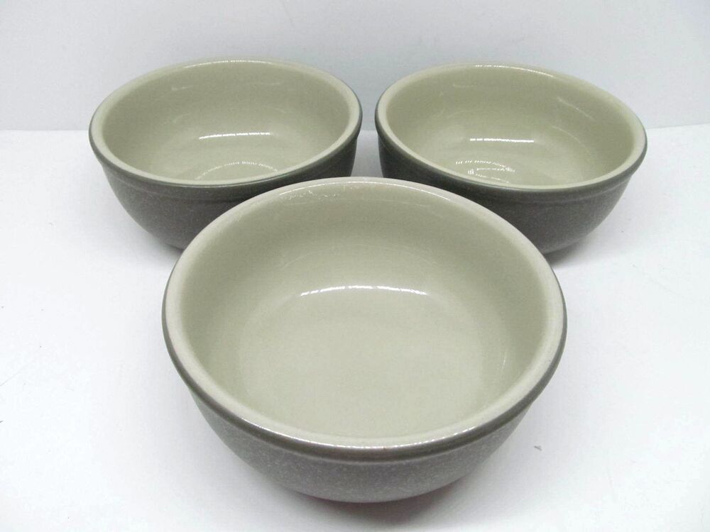 Dansk Earthstone Sage Cereal Bowls 6 1/4" Soup Cereal Bowls Bundle of 3